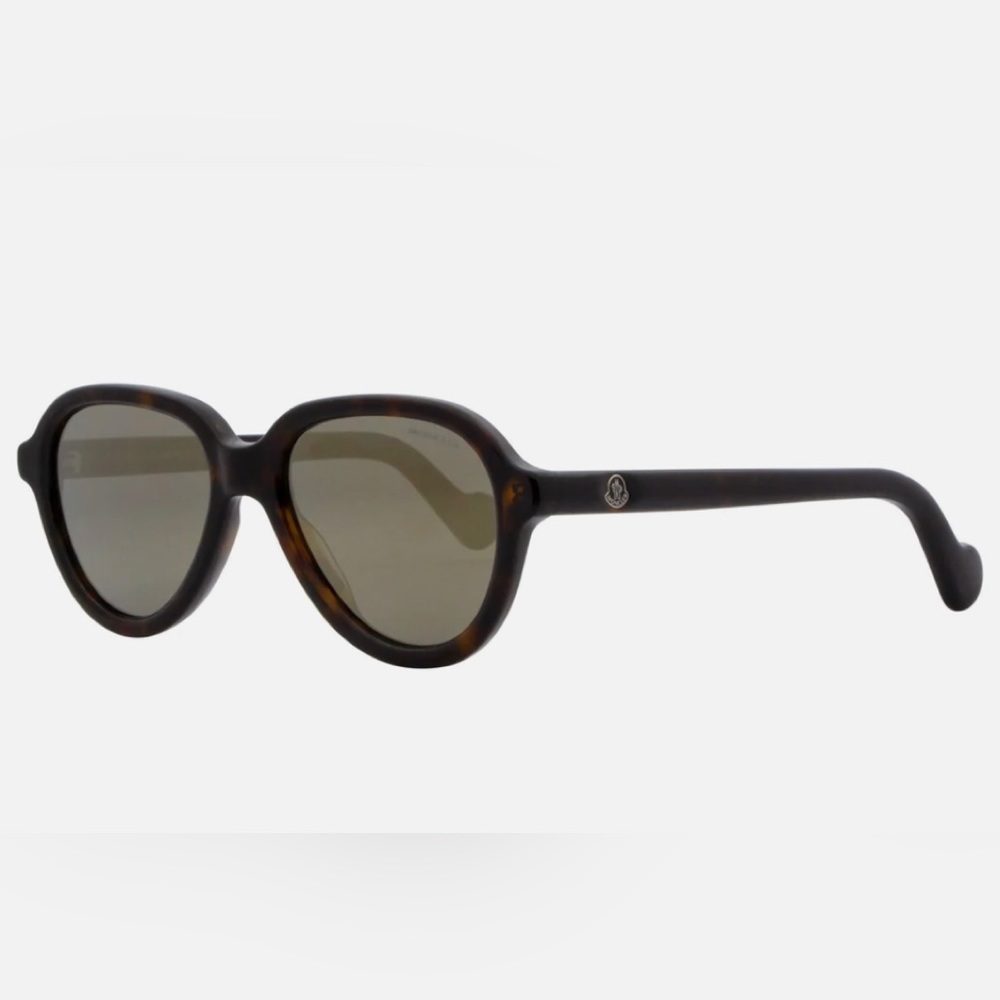 Moncler Aviator Sunglasses ML0043 52C Dark Havana 52mm